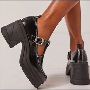 NEW Free People Mayla Platform Mary Janes Patent Leather